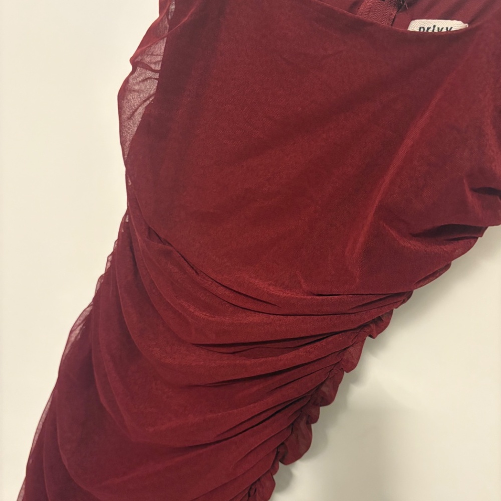 Burgundy dress